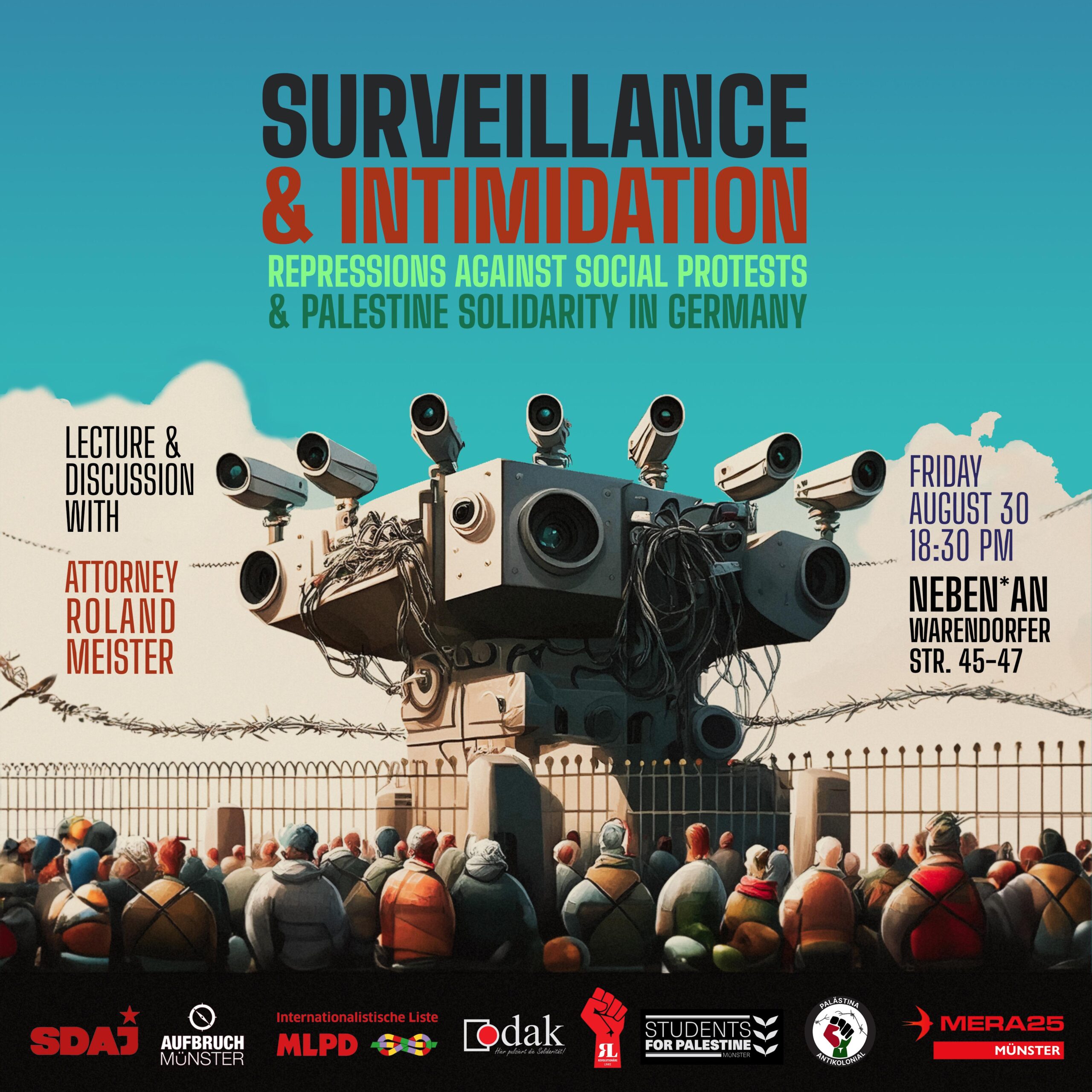 Surveillance and Intimidation: Repressions Against Social Protests and Palestine Solidarity in Germany