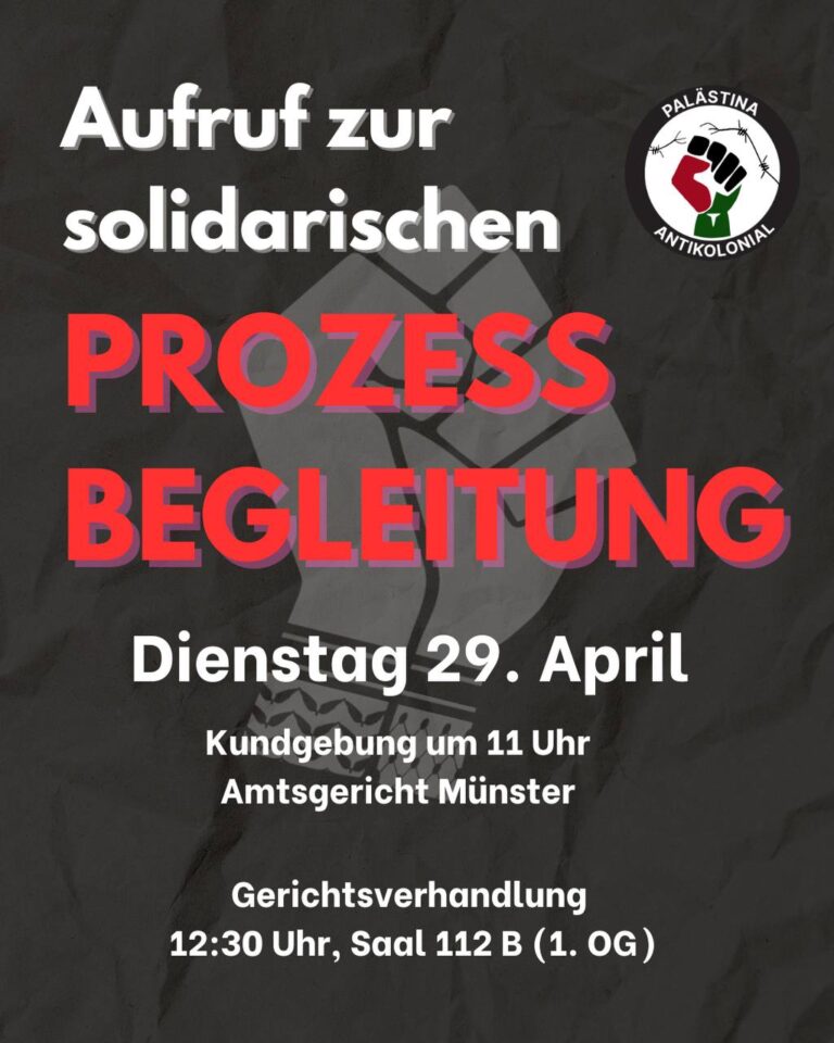 Aufruf zur solidarischen Prozessbegleitung