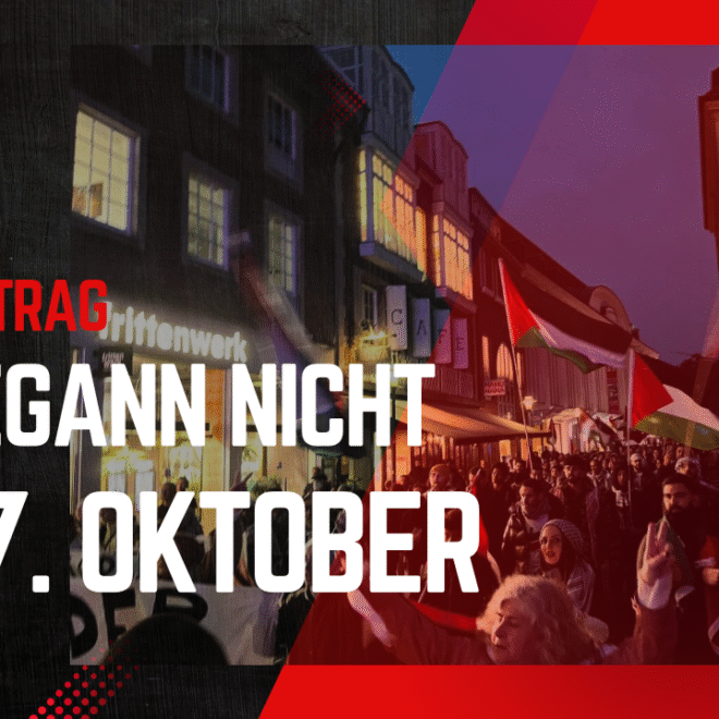 Kein Frieden auf besetztem Land – Redebeitrag DEMO „Palestine will be free“ 07.10.2025