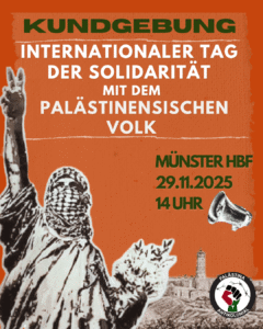 Kundgebung am internationalen Tag der Solidarität mit dem palästinensischen Volk