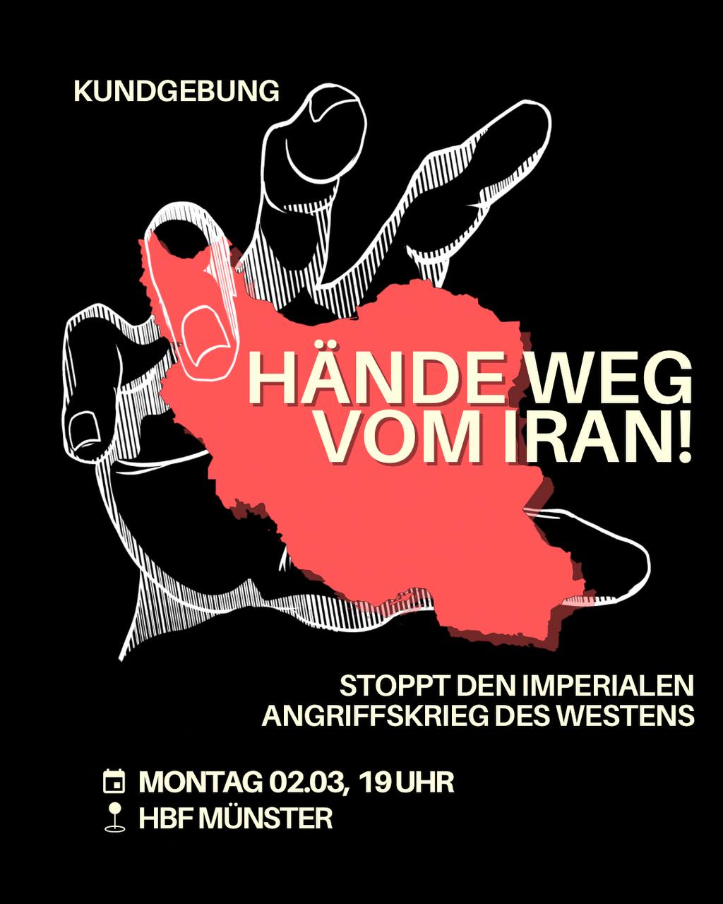 Kundgebung: Stoppt den Angriffskrieg gegen Iran!