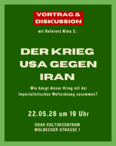 Vortrag und Diskussion: Der Krieg USA gegen Iran