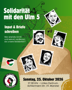 Solidarität mit den ULM5 – Vortrag und Briefe schreiben