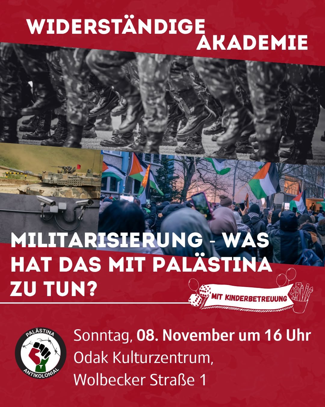 Widerständige Akademie: Militarisierung und Palästina – was hat das miteinander zu tun?