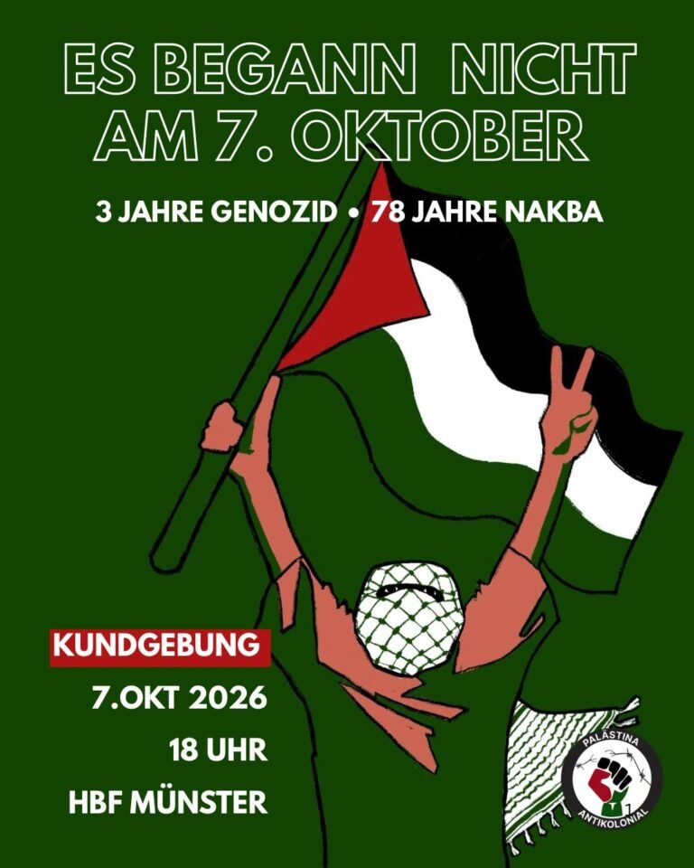 Kundgebung: Es begann nicht am 7. Oktober – 3 Jahre Genozid, 78 Jahre Nakba
